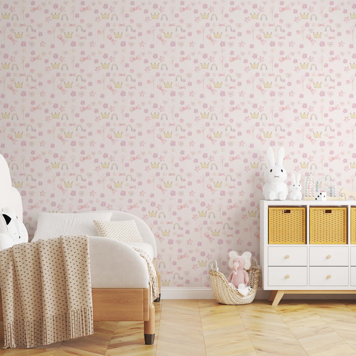 Crown & Wands Wall Paper