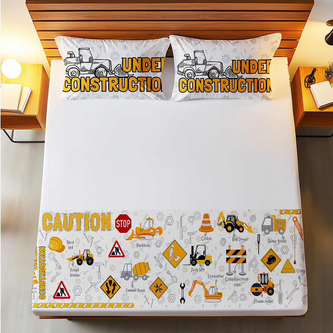 Under Construction Bed Sheet